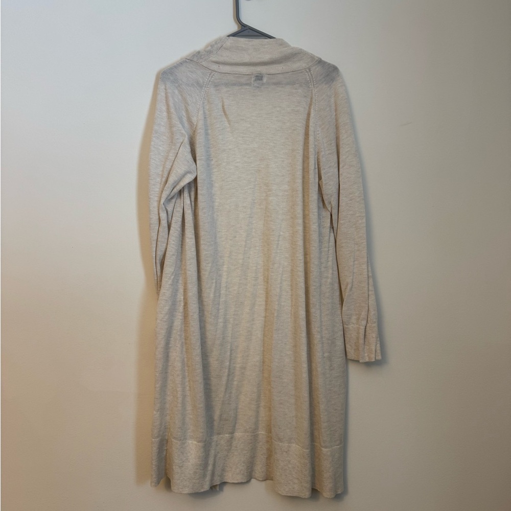 Lg NWOT a new day Women's Cream Extra Long Cardigan - Picture 2 of 2